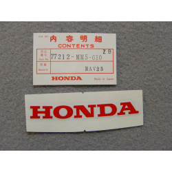 Décor Autocollant (B) Auvent Siège Honda CBR1000FH 1987