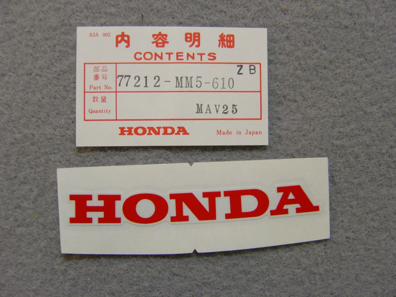 Décor Autocollant (B) Auvent Siège Honda CBR1000FH 1987