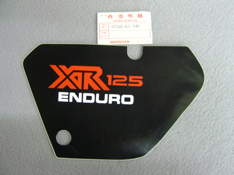 Décor Autocollant Gauche Cache Honda XR125A/B - Réf. 87128437940