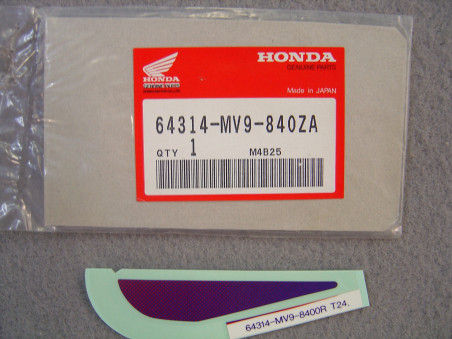 Décor autocollant capot inférieur droit Honda CBR600FR 1994