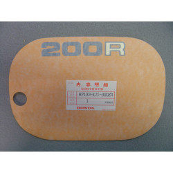 Décor autocollant cache latéral gauche Honda MTX200RWD 83 – Réf. 87133KJ1300ZA