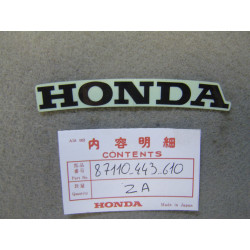 Décor autocollant dosseret selle Honda CB250-400N NA – 87110443610ZA