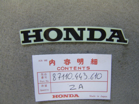 Décor autocollant dosseret selle Honda CB250-400N NA – 87110443610ZA