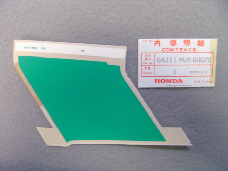 Décor autocollant D auvent inférieur droit Honda CBR600FM 91