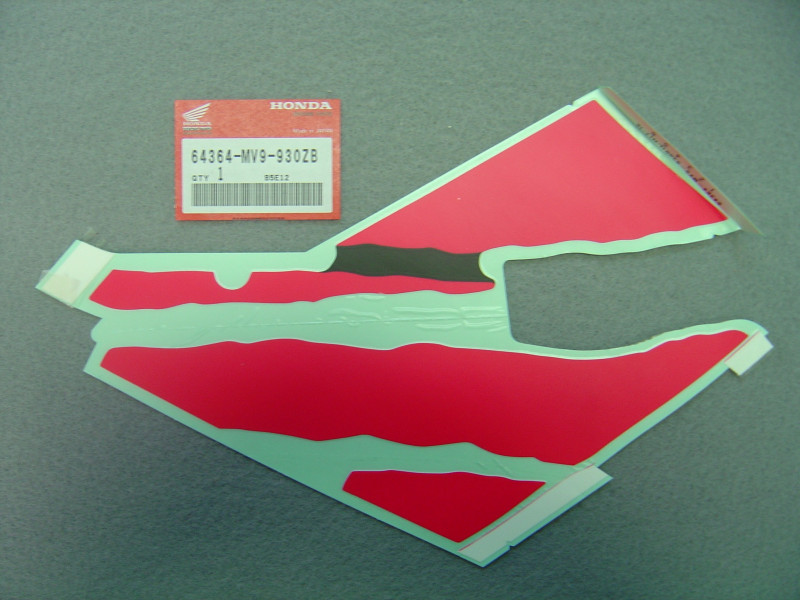 Décor Autocollant B Capot Inférieur Gauche Honda CBR600FP 93