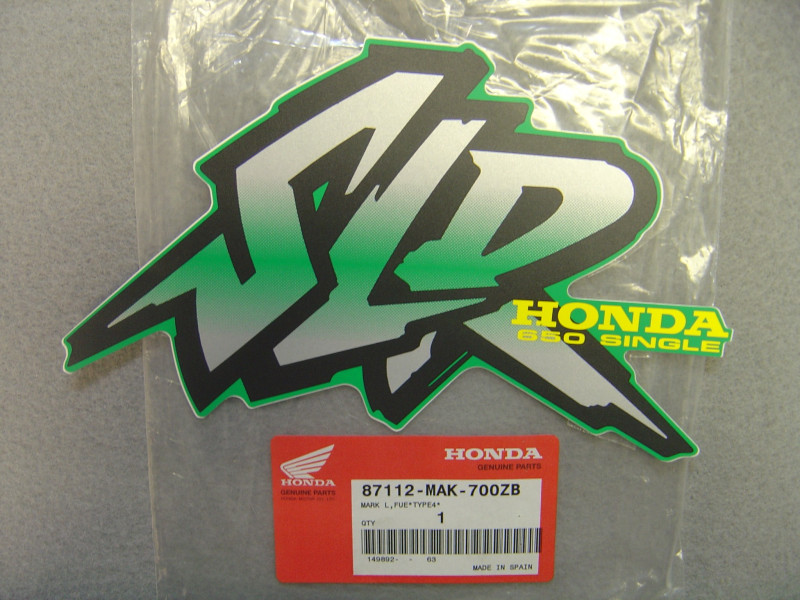 Décor autocollant réservoir gauche Honda SLR650 98 – Réf. 87112MAK700ZB