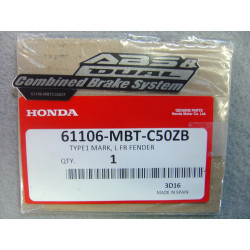 Décor autocollant garde-boue avant droit Honda XL1000V 07-08