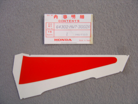 Décor Autocollant Carénage Latéral Droit Honda CBR1000FM 1991