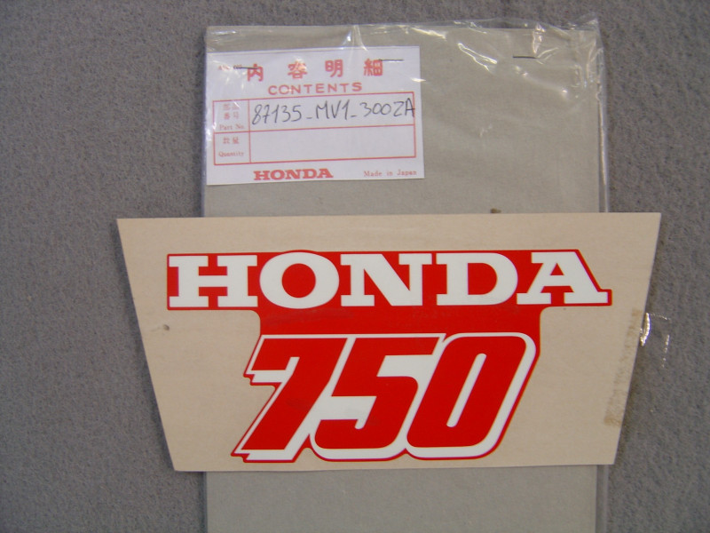 Décor autocollant carénage XRV750 Honda 87135-MV1-300ZA