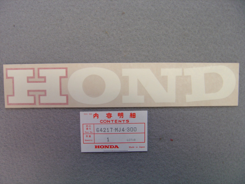 Décor Autocollant Carénage Gauche Honda VF1000RE 64217MJ4300