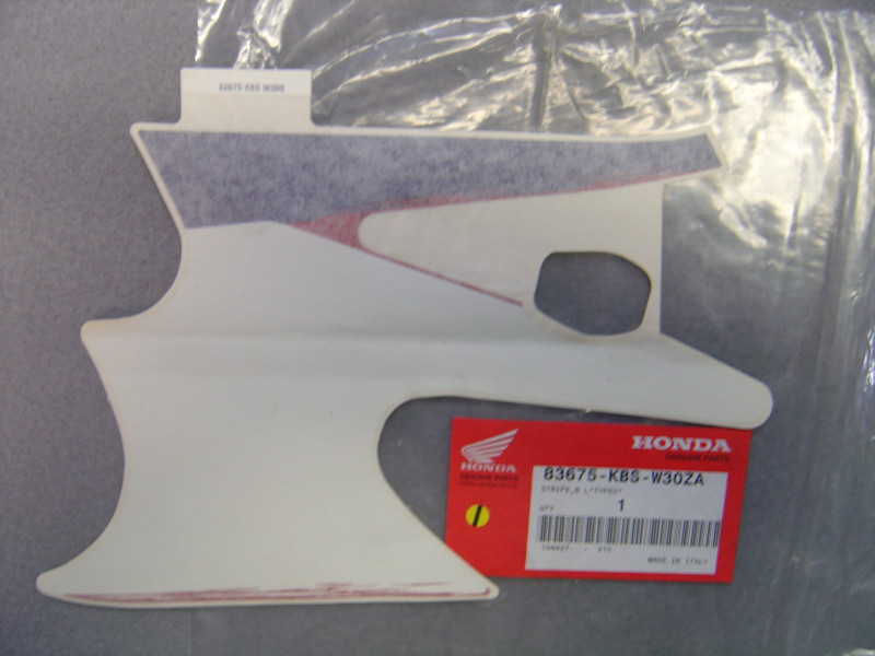 Décor autocollant auvent gauche Honda NSR125RW 98 | Réf. 83675KBSW30ZA