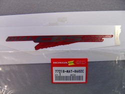 Décor autocollant (B) de auvent de siège de CBR1100XX 88 code couleur type