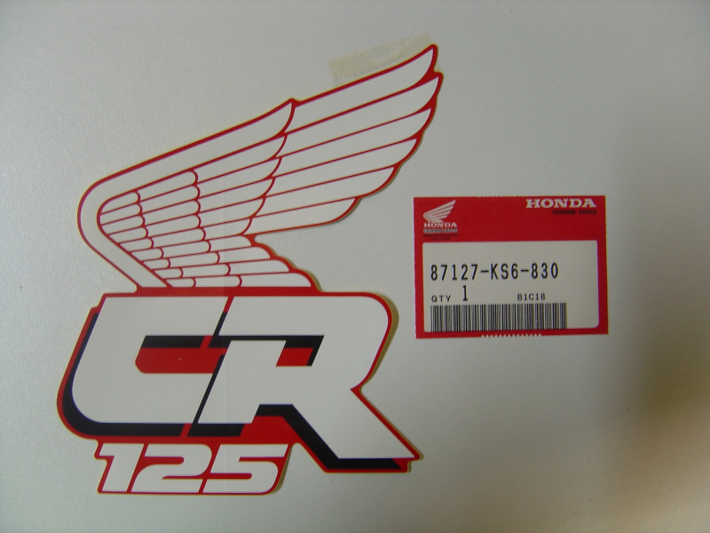 Décor autocollant cache radiateur gauche Honda CR125RJ 88