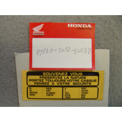 Autocollant Sécurité Honda DAX ST70C 82 | Réf. 87560-124-620ZB
