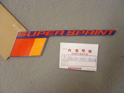 Sticker gauche SUPER SPRINT type 2 MBX80 HONDA 64225-GE3-860ZB