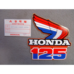 Décor autocollant radiateur droit CR125RF 85 Honda 87126KA3830