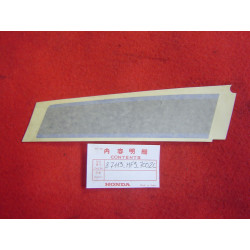 Décor autocollant tête de fourche gauche Honda VT500EF