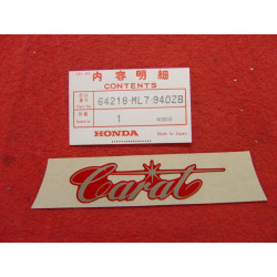 Autocollant auvent supérieur Honda VFR750FJ/FK 88/89 – Réf. 64218ML7940ZB