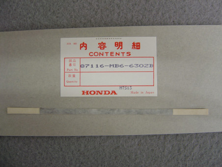 Décor autocollant (B) Honda VF1000FF 85 – Réf. 87116MB6630ZB