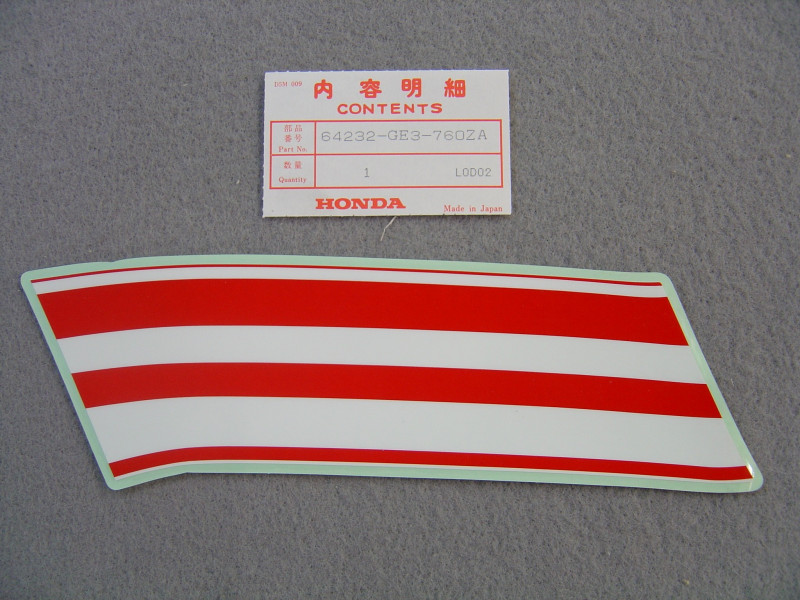 Décor autocollant carénage avant gauche Honda NSR50SK 1989