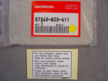 Étiquette de conduite Honda 87560MZ0611 | Pièce Honda