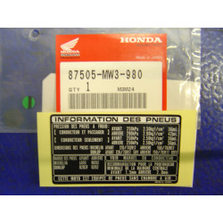 Autocollant Sécurité Honda CB750F2 Sevenfifty 94-01 | 87505MW3980