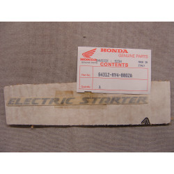 Décor autocollant couvercle latéral Honda NSR125RK 89 - Type 1