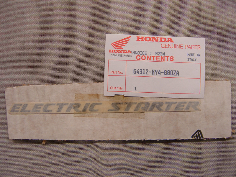 Décor autocollant couvercle latéral Honda NSR125RK 89 - Type 1