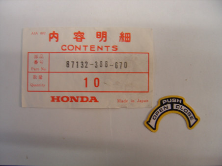 Autocollant Sécurité Réservoir Honda – Réf. 87132388670