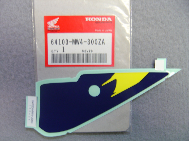 Honda RVF750R RC45 Décor Autocollant Auvent Supérieur Droit 64103MW4300ZA