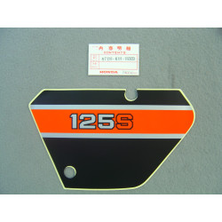 Décor autocollant filtre à air Honda XL125SC 1982 | 87128KB1760ZB