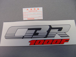 Décor autocollant d'auvent intermédiaire de CBR1000FH 87 code couleur type