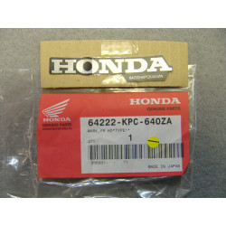 Décor Autocollant Auvent Honda XL125V 2001-2002 | Réf. 64222KPC640ZA