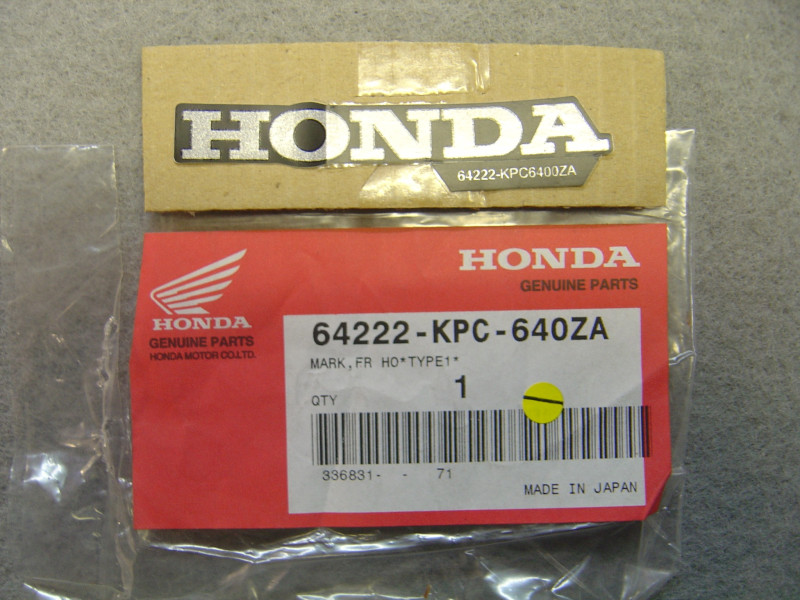 Décor Autocollant Auvent Honda XL125V 2001-2002 | Réf. 64222KPC640ZA