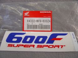 Décor autocollant de carénage inférieur pour modèle CBR600FM 1991 code couleur -