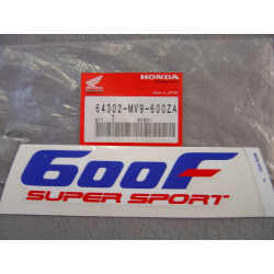 Décor autocollant carénage inférieur Honda CBR600FM 1991 NH196K