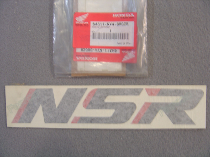 Décor autocollant carénage inférieur Honda NSR125RK 1989