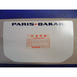 Décor autocollant visière phare Honda XL600L – Réf. 87129MG2830