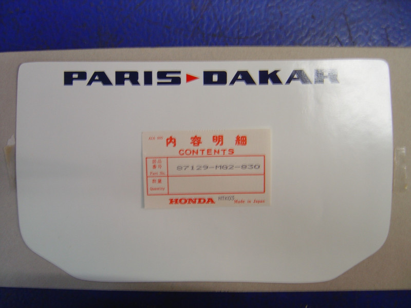 Décor autocollant visière phare Honda XL600L – Réf. 87129MG2830
