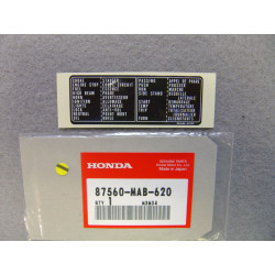 Étiquette de traduction Honda 87560MAB620 – CA125 GL1500