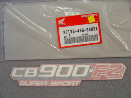 Autocollant couvercle latéral droit Honda CB900F2 - 87123438840ZA