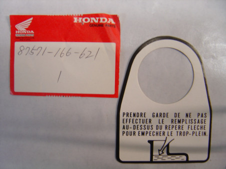 Autocollant Sécurité Niveau d'Huile Honda MBX NSR MCX