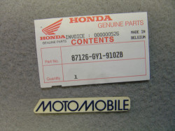 Décor autocollant cache AV Honda SA50 Vision 88 - 87126GY1910ZB