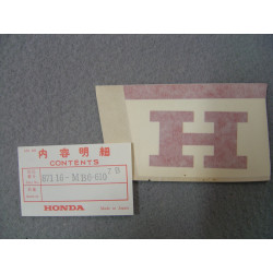 Décor autocollant auvent avant gauche Honda VF1000FE | 87116MB6610ZB