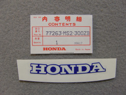 Décor autocollant (B) de auvent de siège de CBR1000FK 89 code couleur type