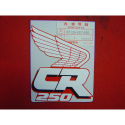Autocollant réservoir droit Honda CR250 88 | Réf. 87126-KS7-830