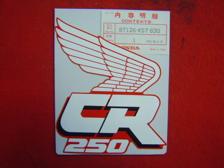 Autocollant réservoir droit Honda CR250 88 | Réf. 87126-KS7-830