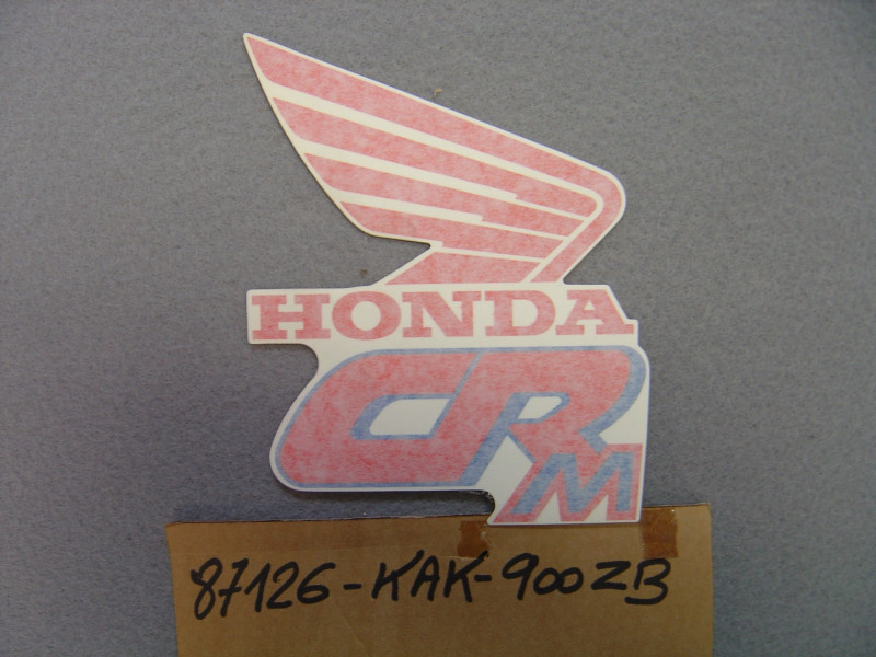 Décor autocollant droit Honda CRM125RL 1990 - Réf. 87126KAK900ZB
