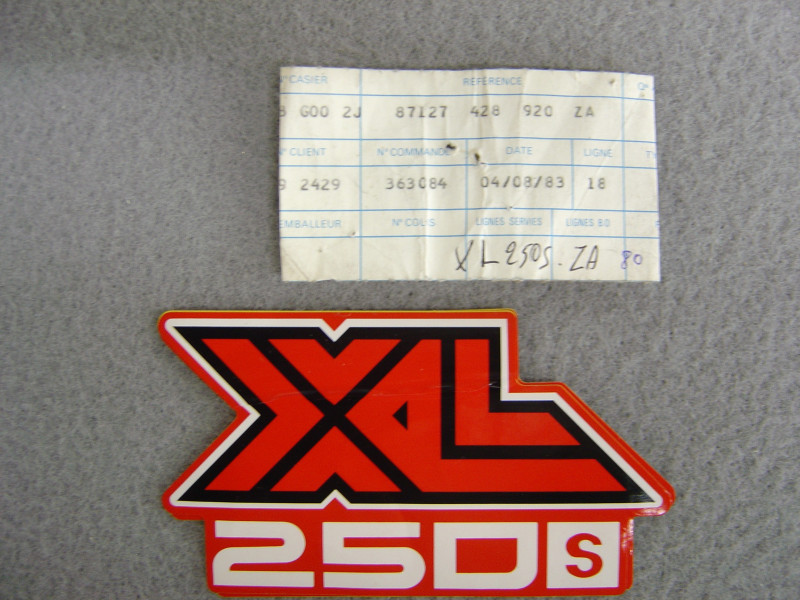 Décor Autocollant Honda XL250SA 80 Canada Type 1 | 87127-428-920ZA