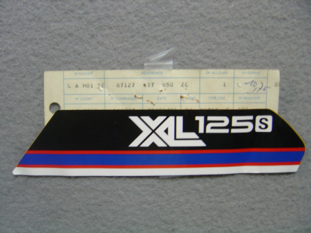 Décor autocollant cache latéral droit Honda XL125SA 80 type 3